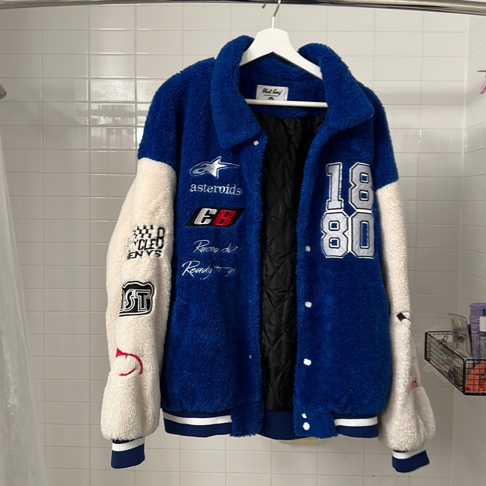 Women blue jacket